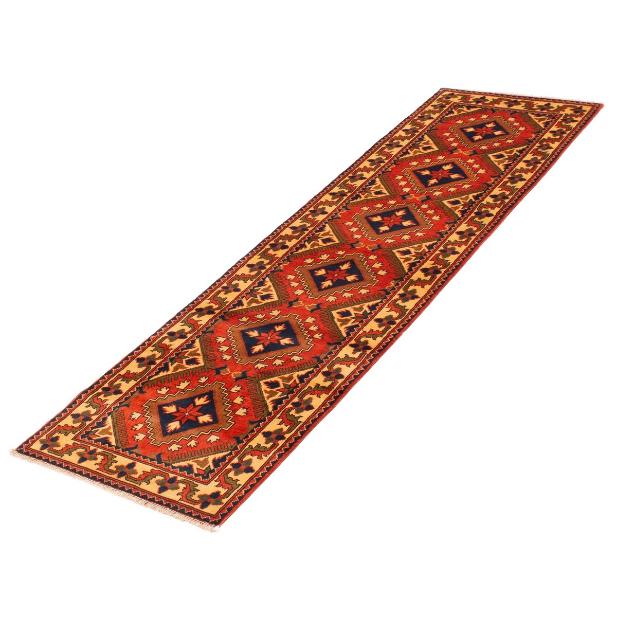 ECARPETGALLERY Hand-knotted Kargahi Copper Wool Rug - 2'9 x 9'6