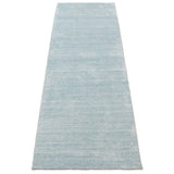 ECARPETGALLERY Hand-knotted Kashkuli Gabbeh Blue Wool Rug - 2'7 x 12'0