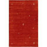 ECARPETGALLERY Hand-knotted Kashkuli Gabbeh Dark Copper Wool Rug - 5'0 x 7'11