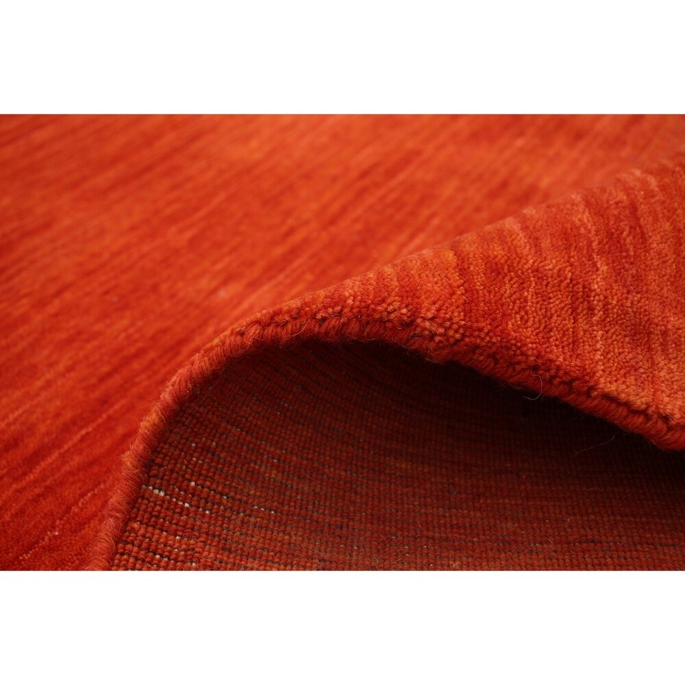 ECARPETGALLERY Hand-knotted Kashkuli Gabbeh Dark Copper Wool Rug - 5'0 x 7'11