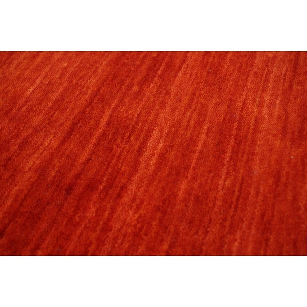 ECARPETGALLERY Hand-knotted Kashkuli Gabbeh Dark Copper Wool Rug - 5'0 x 7'11