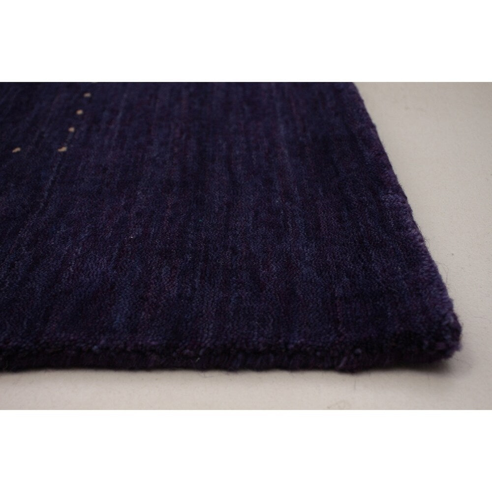 ECARPETGALLERY Hand-knotted Kashkuli Gabbeh Indigo Wool Rug - 5'2 x 7'10