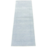 Hand-knotted Kashkuli Gabbeh Grey Wool Rug - 2'6" x 8'0" Runner/2'6 x 8'0