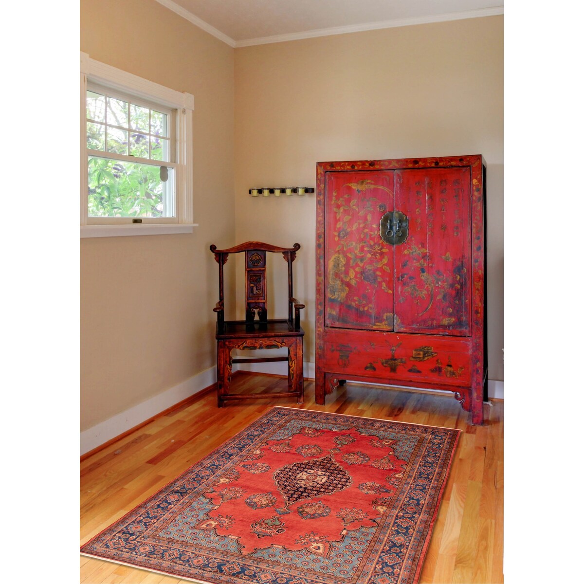 ECARPETGALLERY Hand-knotted Kayseri Vintage Red Wool Rug - 7'1 x 10'8