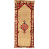 ECARPETGALLERY Hand-knotted Koliai Light Brown, Red Wool Rug - 3'7 x 10'5