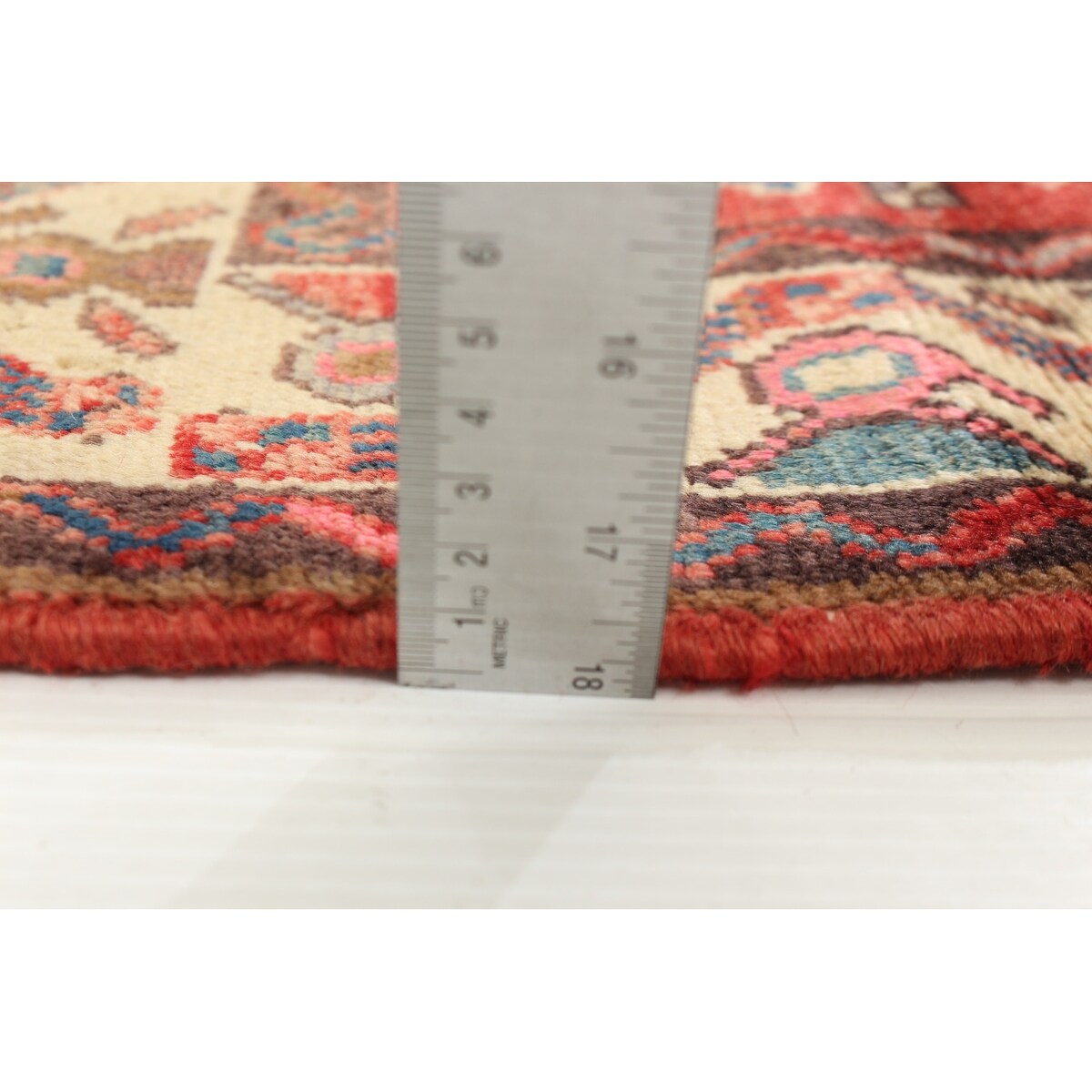ECARPETGALLERY Hand-knotted Koliai Light Brown, Red Wool Rug - 3'7 x 10'5
