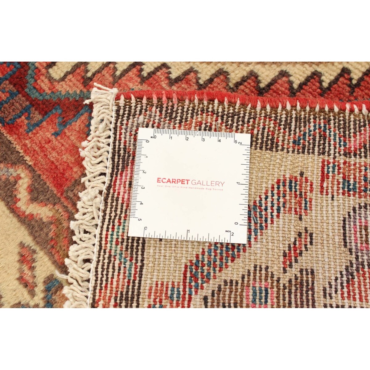 ECARPETGALLERY Hand-knotted Koliai Light Brown, Red Wool Rug - 3'7 x 10'5