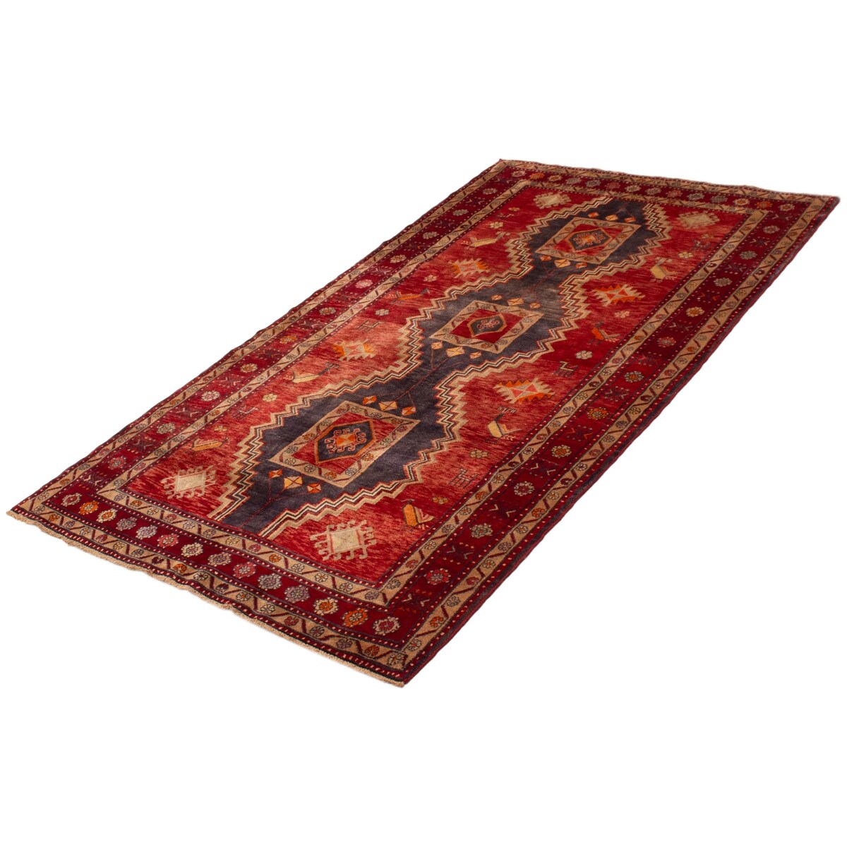 ECARPETGALLERY Hand-knotted Konya Anatolian Red Wool Rug - 5'2 x 9'1