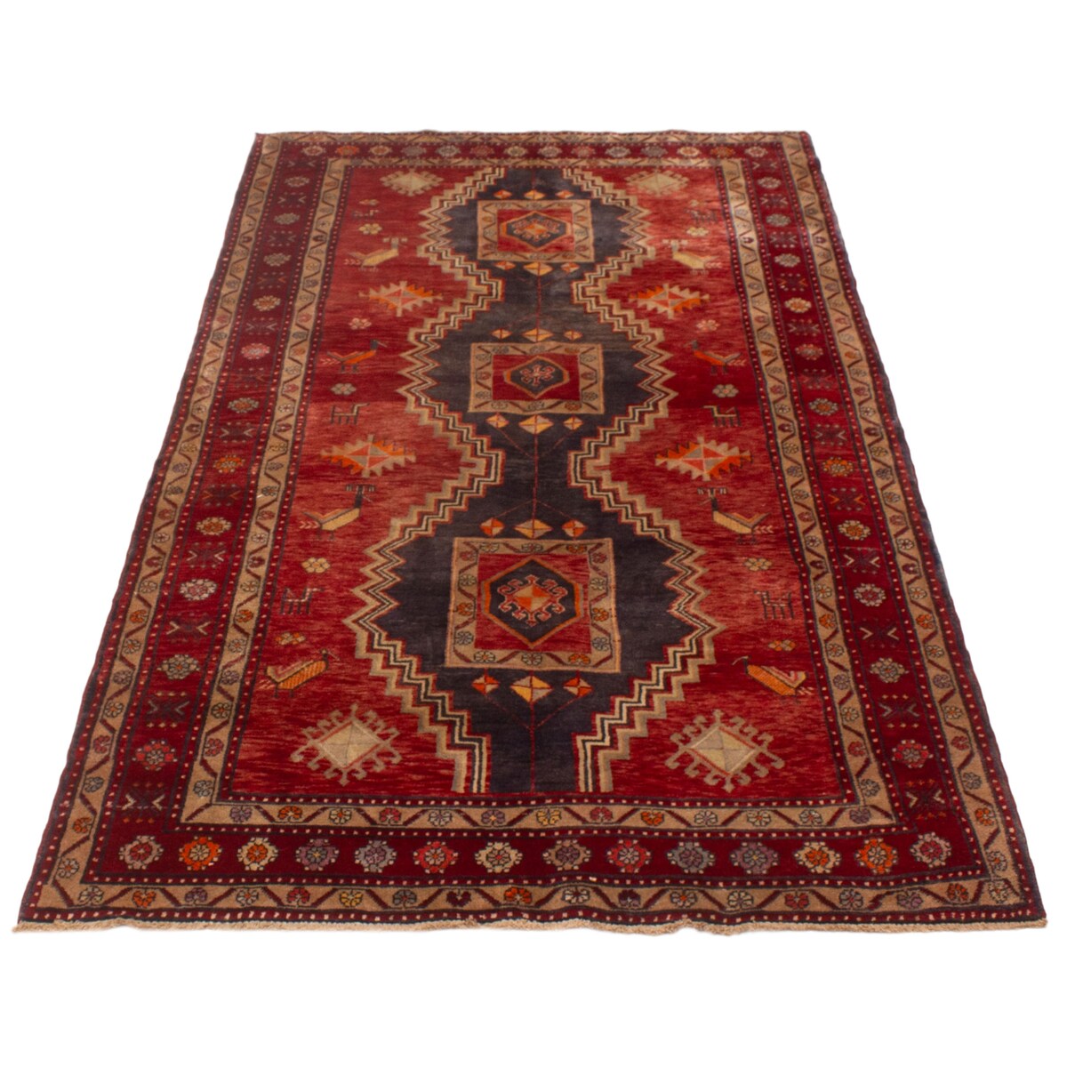 ECARPETGALLERY Hand-knotted Konya Anatolian Red Wool Rug - 5'2 x 9'1