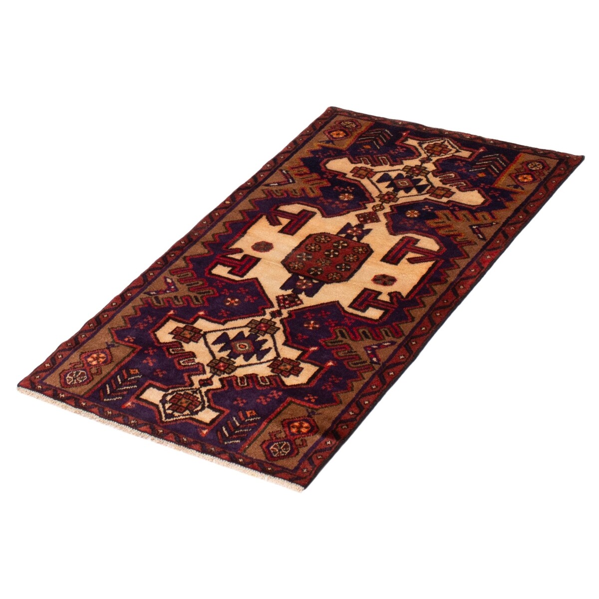 ECARPETGALLERY Hand-knotted Konya Cream Wool Rug - 2'9 x 4'9