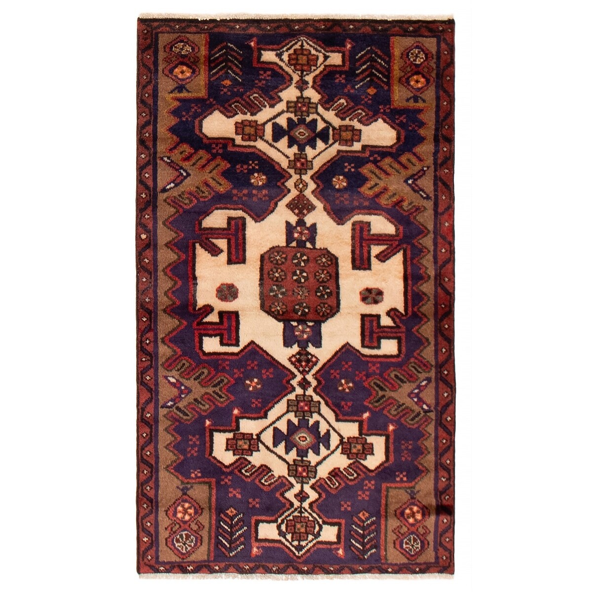 ECARPETGALLERY Hand-knotted Konya Cream Wool Rug - 2'9 x 4'9