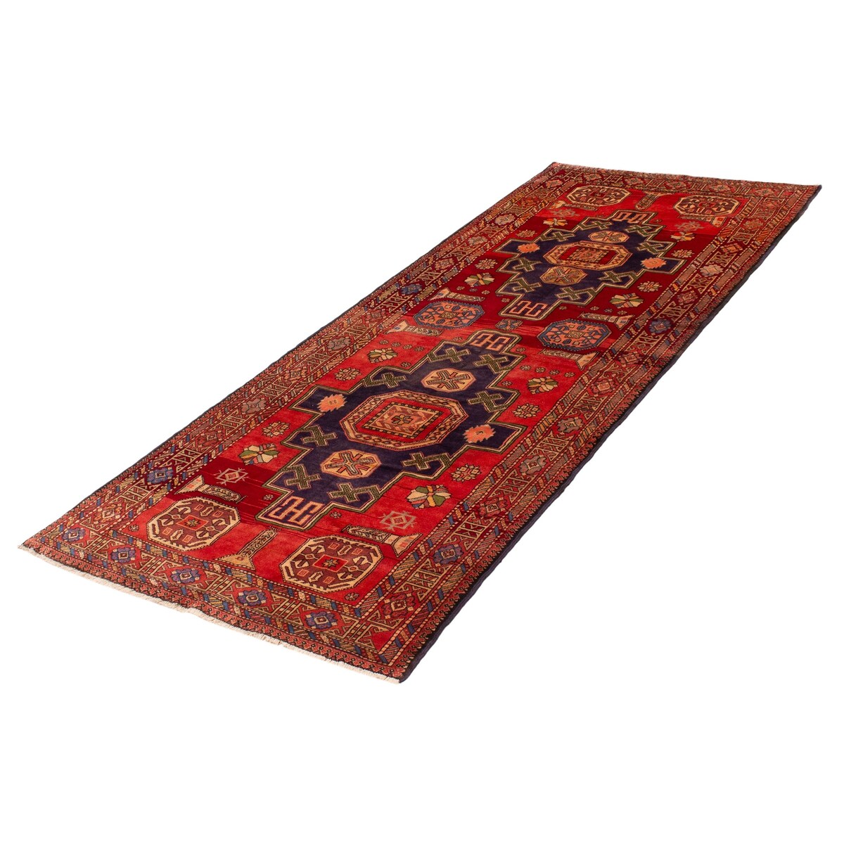 ECARPETGALLERY Hand-knotted Konya Red Wool Rug - 4'6 x 10'6