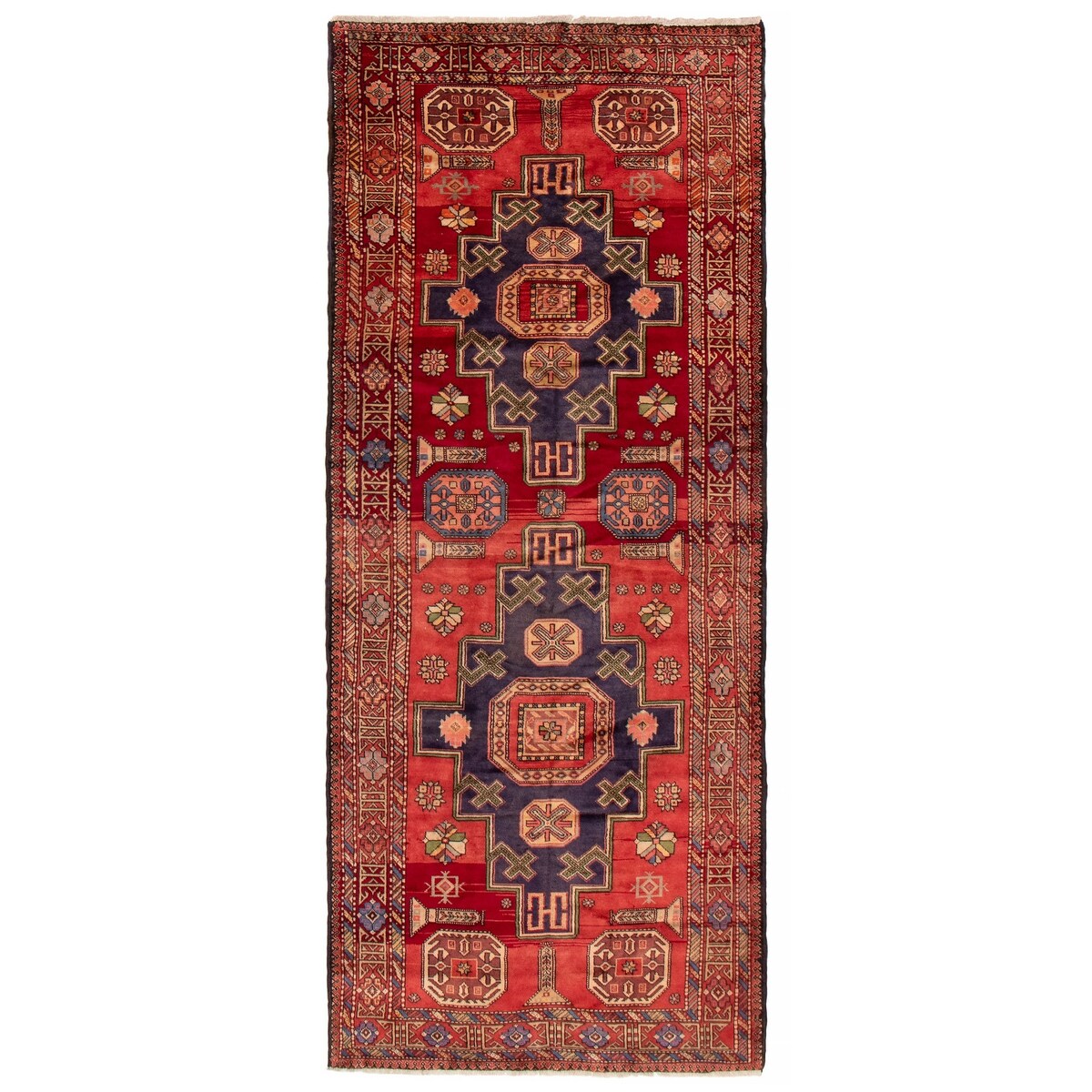 ECARPETGALLERY Hand-knotted Konya Red Wool Rug - 4'6 x 10'6
