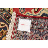 Hand-knotted Mahal Navy Blue Wool Rug - 4'10 x 7'8