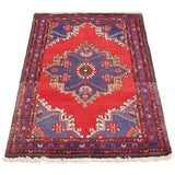 ECARPETGALLERY Hand-knotted Mahal Red Rug - 2'9 x 4'5