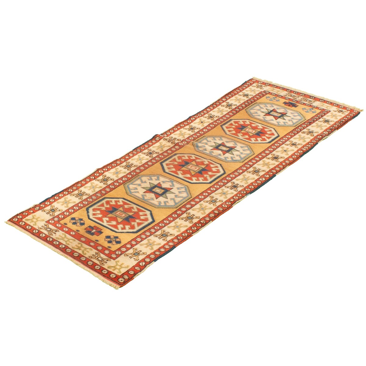 ECARPETGALLERY Hand-knotted Melis Vintage Copper Wool Rug - 2'9 x 7'9