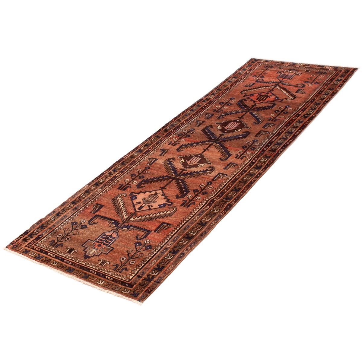 ECARPETGALLERY Hand-knotted Melis Vintage Copper Wool Rug - 3'6 x 10'3