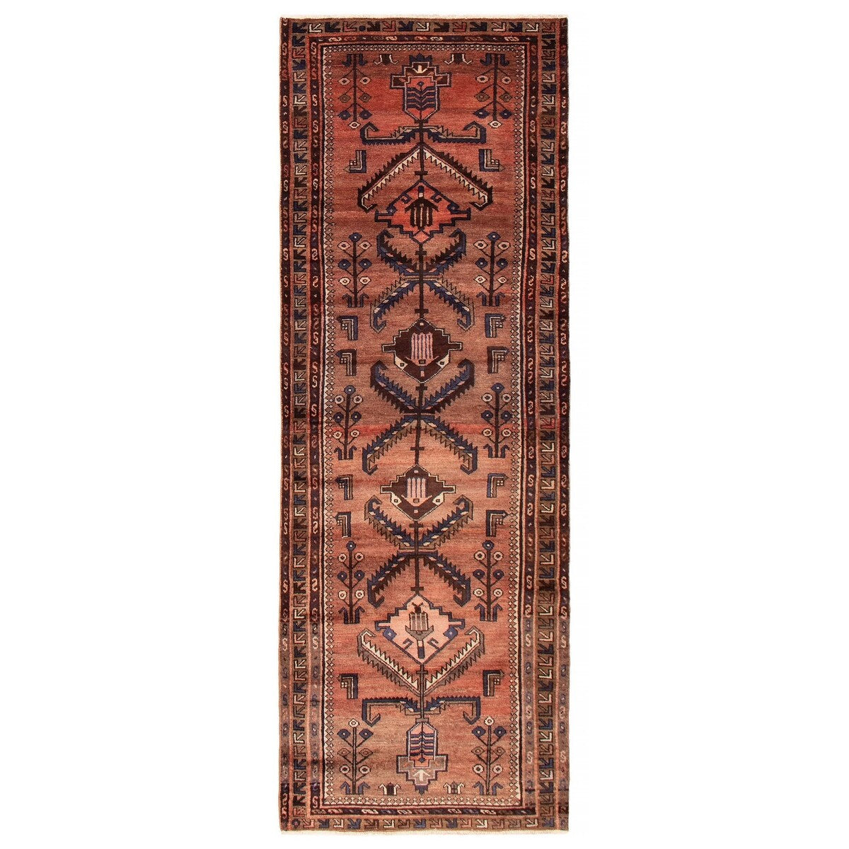 ECARPETGALLERY Hand-knotted Melis Vintage Copper Wool Rug - 3'6 x 10'3