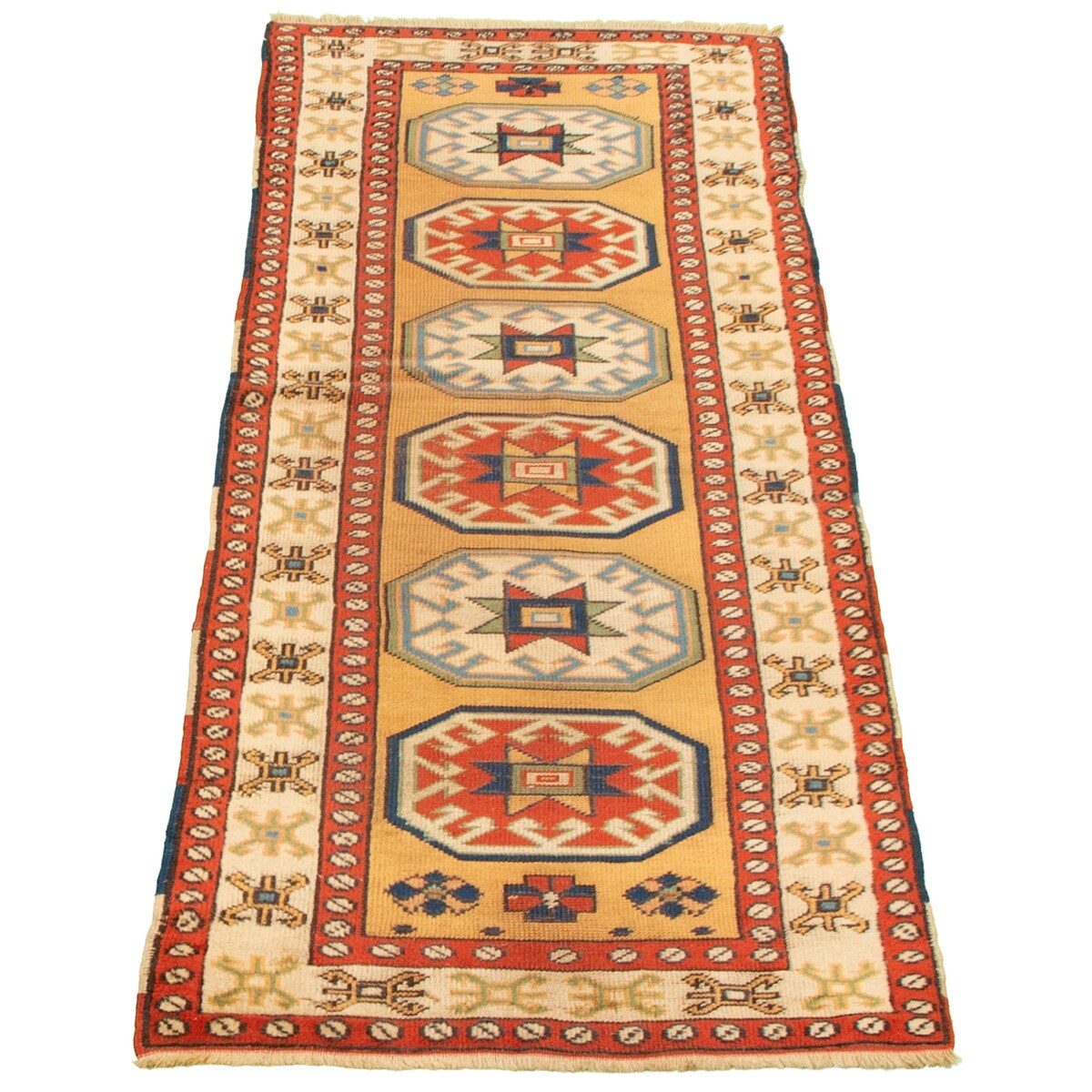 ECARPETGALLERY Hand-knotted Melis Vintage Copper Wool Rug - 2'9 x 7'9