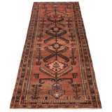 ECARPETGALLERY Hand-knotted Melis Vintage Copper Wool Rug - 3'6 x 10'3