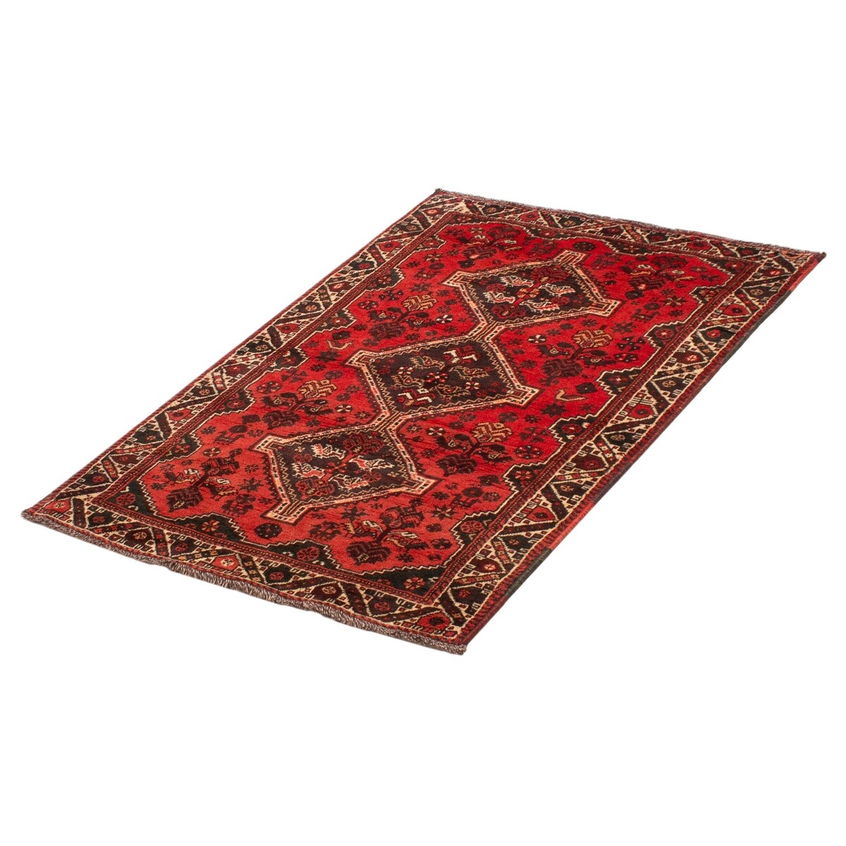 ECARPETGALLERY Hand-knotted Melis Vintage Red Wool Rug - 3'9 x 5'4