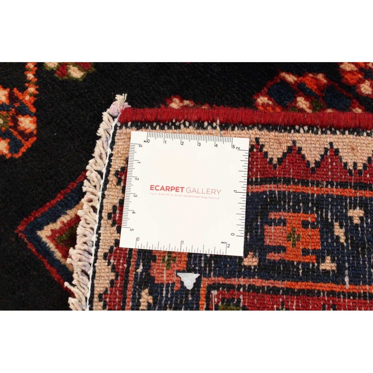 ECARPETGALLERY Hand-knotted Nahavand Navy Wool Rug - 4'3 x 9'10
