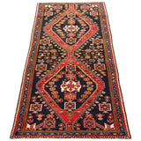 ECARPETGALLERY Hand-knotted Nahavand Navy Wool Rug - 4'3 x 9'10