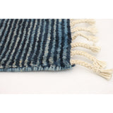 ECARPETGALLERY Hand-knotted Pak Finest Gabbeh Blue Wool Rug - 4'1 x 5'3
