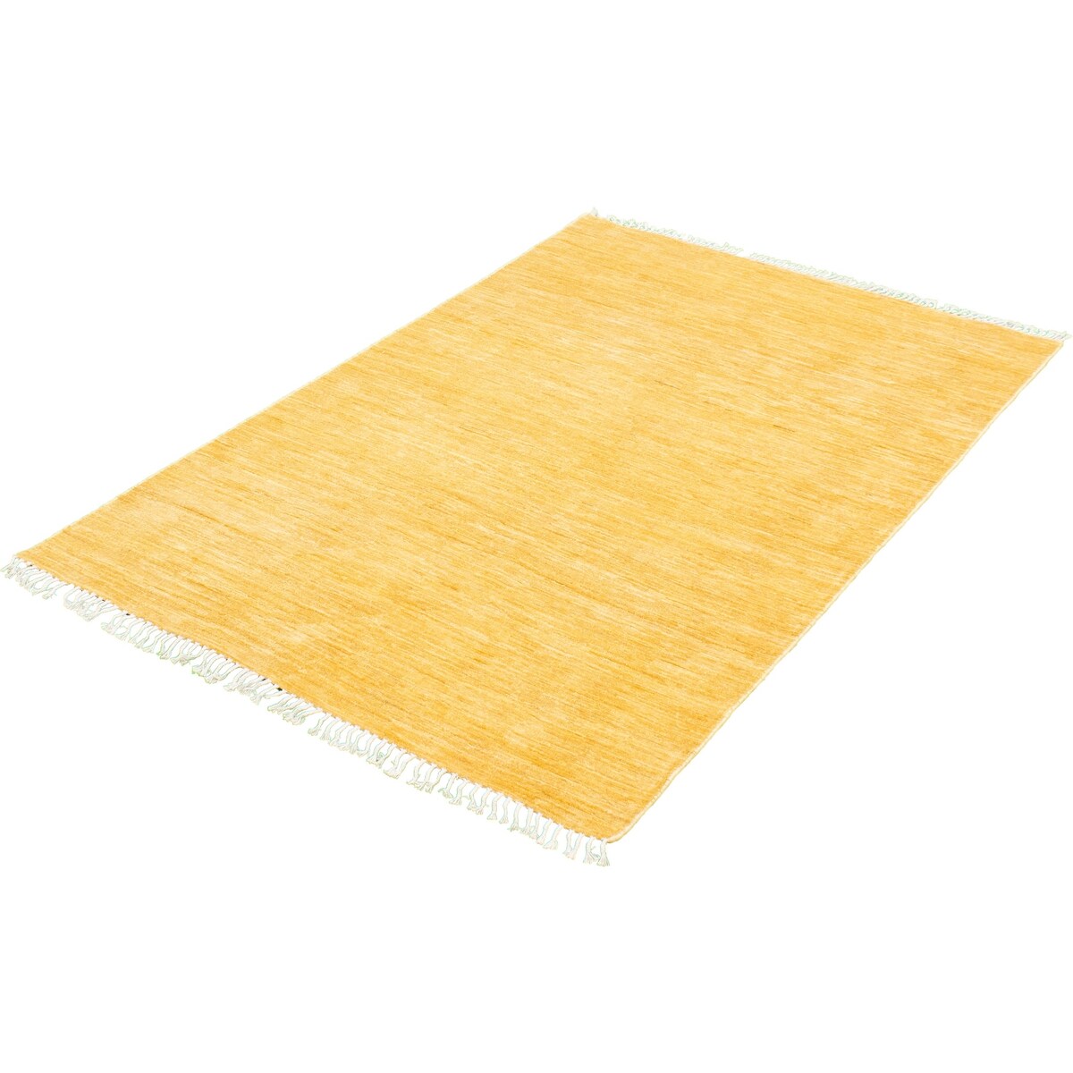 ECARPETGALLERY Hand-knotted Pak Finest Gabbeh Yellow Wool Rug - 5'0 x 7'8