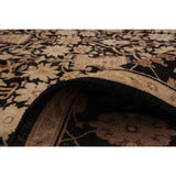 Hand-knotted Peshawar Oushak Black Wool Rug - 6'1" x 8'9"/6'1 x 8'9