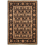 Hand-knotted Peshawar Oushak Black Wool Rug - 6'1" x 8'9"/6'1 x 8'9