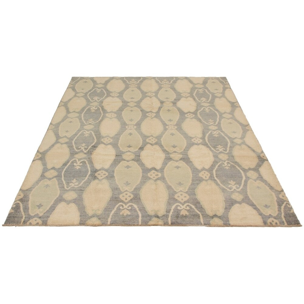 ECARPETGALLERY Hand-knotted Peshawar Oushak Cream Wool Rug - 8'2 x 9'10