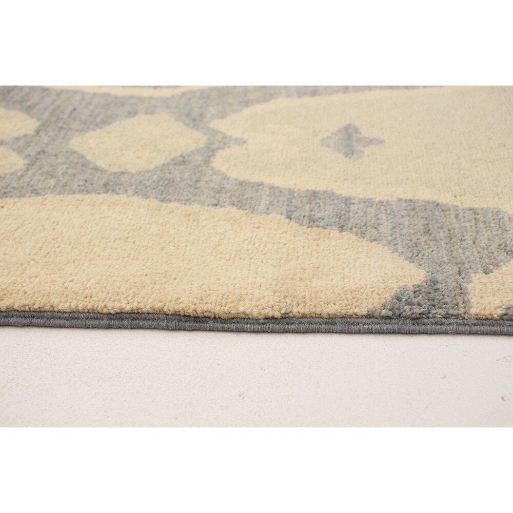 ECARPETGALLERY Hand-knotted Peshawar Oushak Cream Wool Rug - 8'2 x 9'10