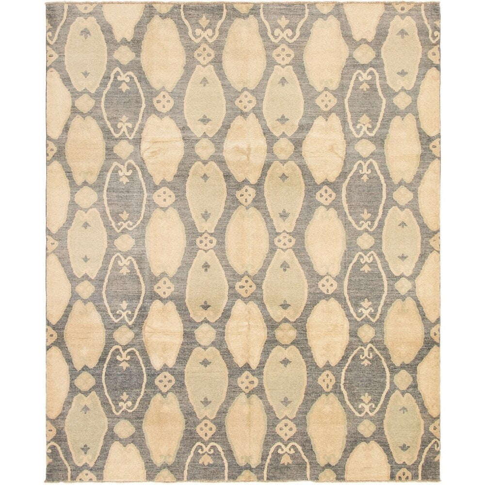 ECARPETGALLERY Hand-knotted Peshawar Oushak Cream Wool Rug - 8'2 x 9'10