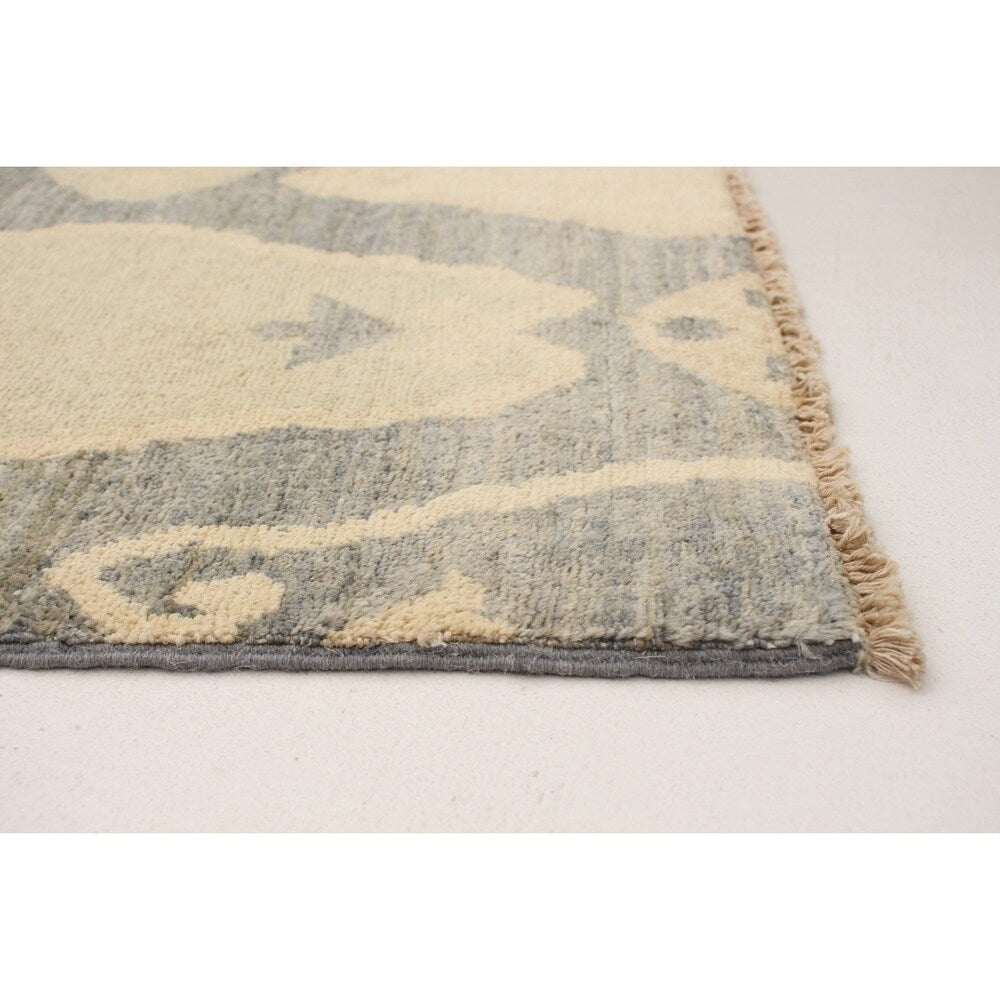 ECARPETGALLERY Hand-knotted Peshawar Oushak Cream Wool Rug - 8'2 x 9'10