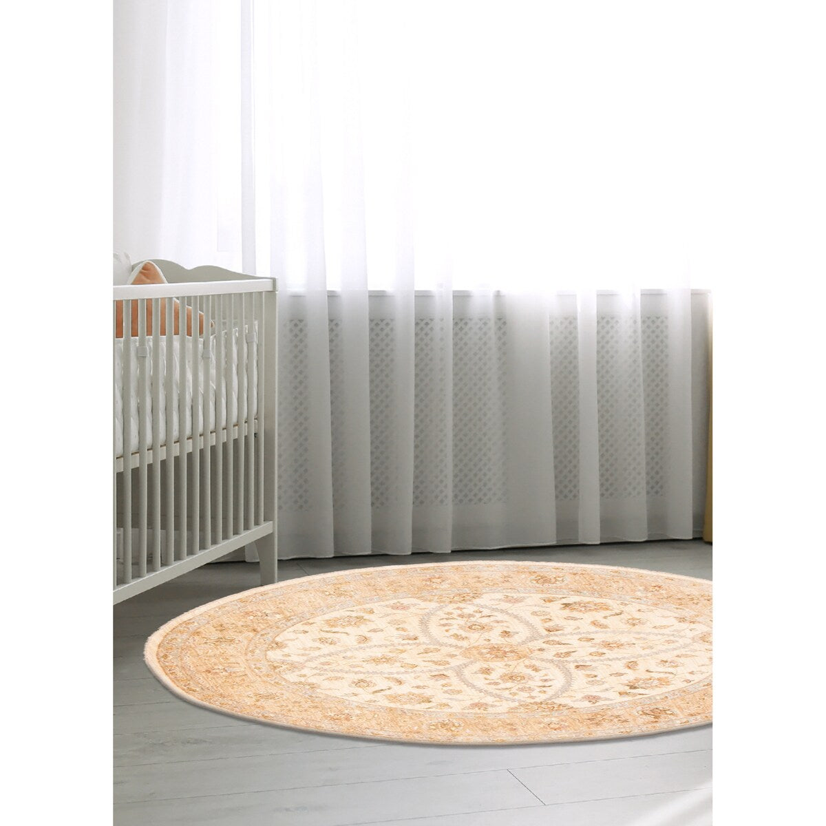 ECARPETGALLERY Hand-knotted Peshawar Oushak Cream Wool Rug - 6'0 x 6'0
