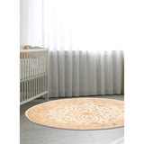 ECARPETGALLERY Hand-knotted Peshawar Oushak Cream Wool Rug - 6'0 x 6'0