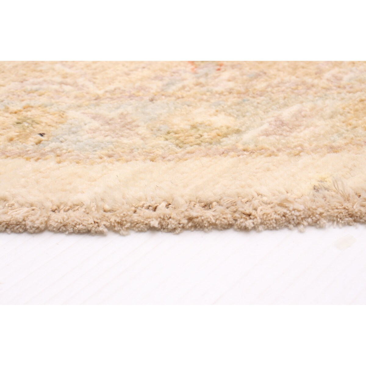 ECARPETGALLERY Hand-knotted Peshawar Oushak Cream Wool Rug - 6'0 x 6'0