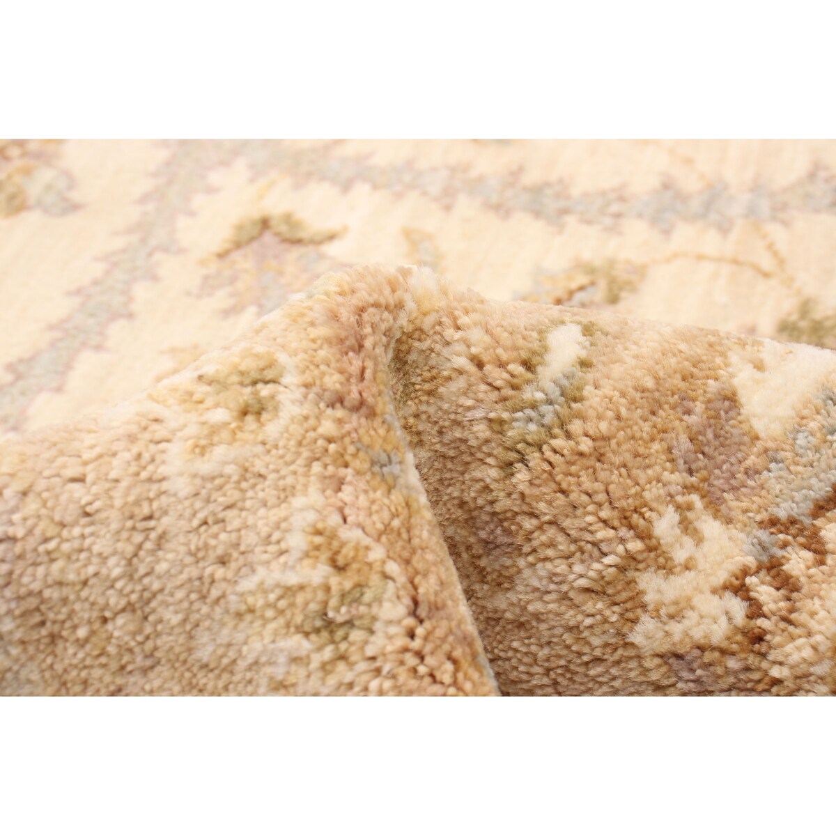 ECARPETGALLERY Hand-knotted Peshawar Oushak Cream Wool Rug - 6'0 x 6'0