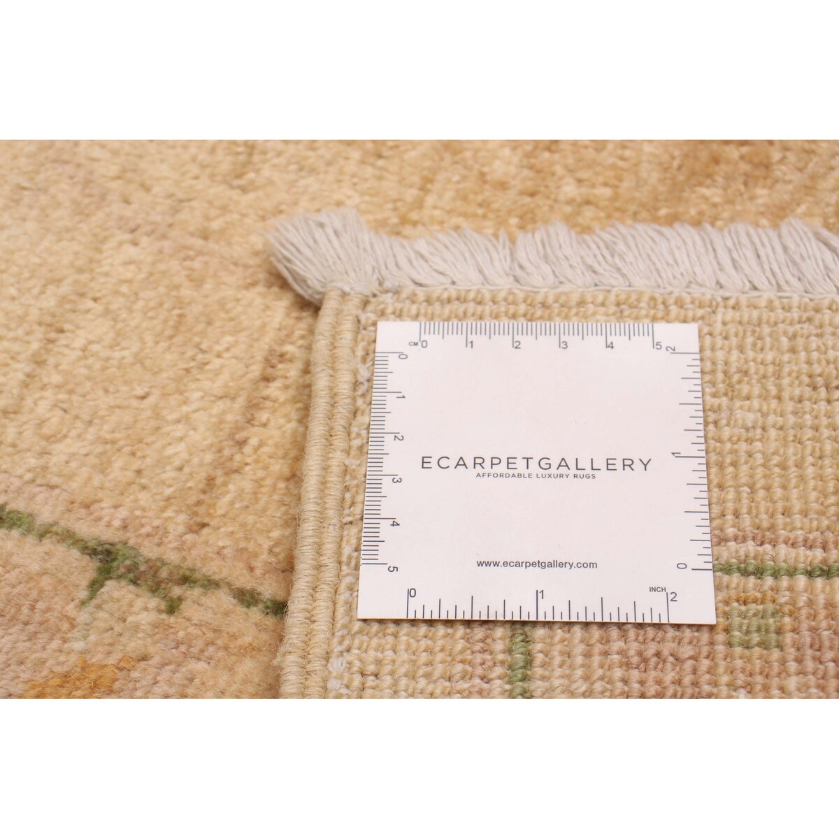 ECARPETGALLERY Hand-knotted Peshawar Oushak Ivory Wool Rug - 9'2 x 11'11