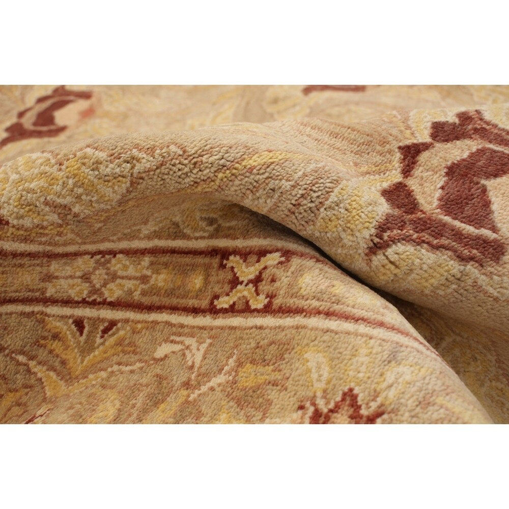 ECARPETGALLERY Hand-knotted Peshawar Oushak Khaki Wool Rug - 6'1 x 8'10