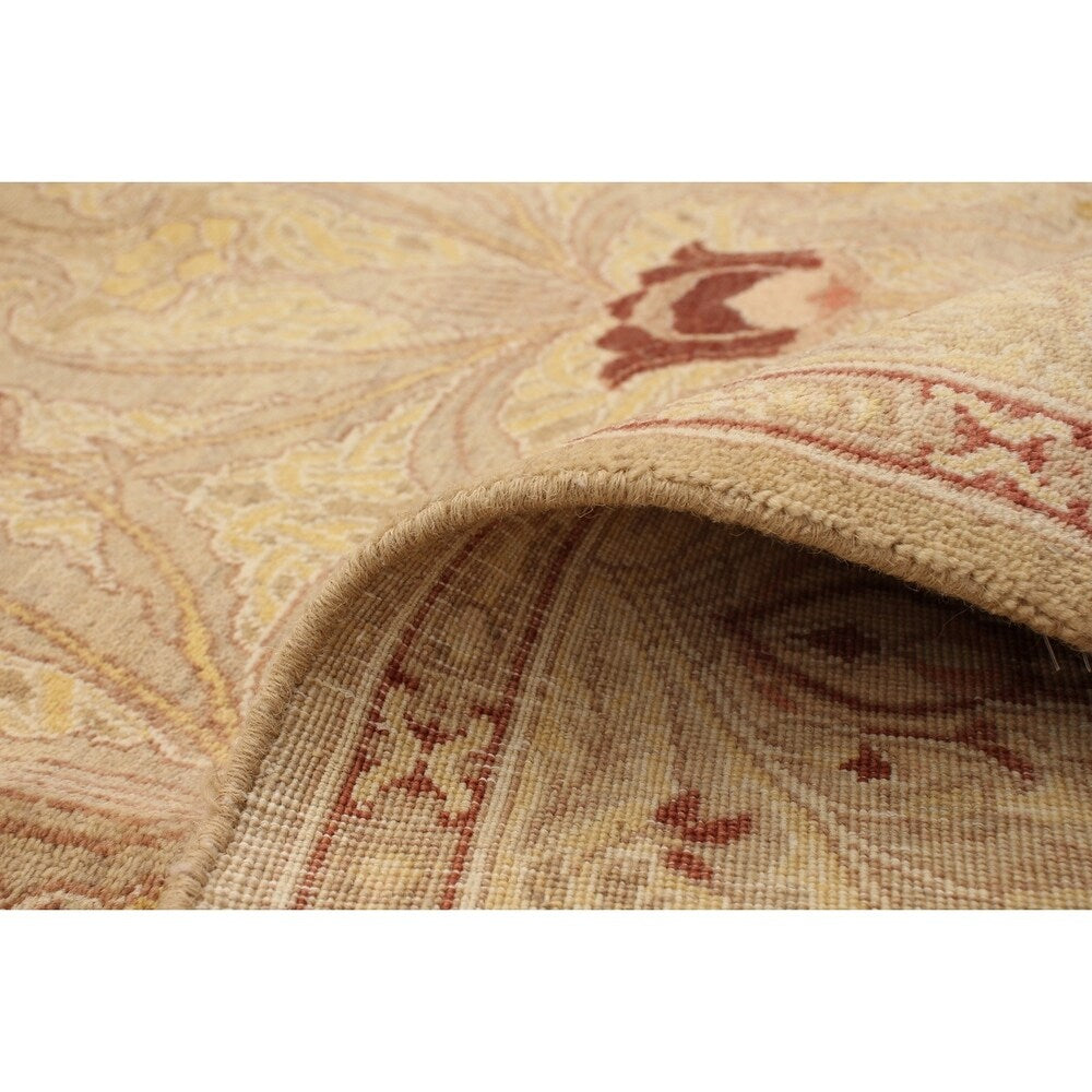 ECARPETGALLERY Hand-knotted Peshawar Oushak Khaki Wool Rug - 6'1 x 8'10