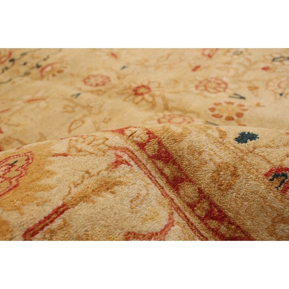 ECARPETGALLERY Hand-knotted Peshawar Oushak Light Khaki Wool Rug - 6'1 x 9'1