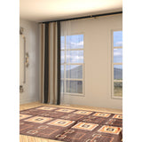 ECARPETGALLERY Hand-knotted Peshawar Ziegler Dark Brown Wool Rug - 5'7 x 8'9