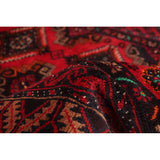 Hand-knotted Rizbaft Red Wool Rug - 3'5 x 5'11/3'5" x 5'11"