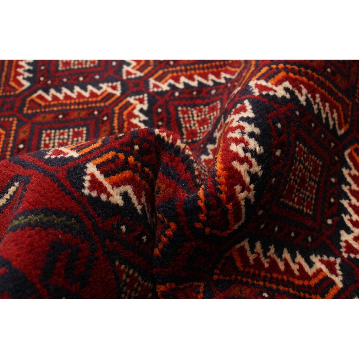ECARPETGALLERY Hand-knotted Royal Baluch Red Wool Rug - 3'3 x 6'0