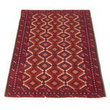 ECARPETGALLERY Hand-knotted Royal Baluch Red Wool Rug - 3'3 x 6'0