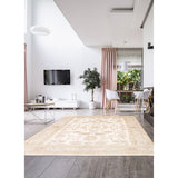 ECARPETGALLERY Hand-knotted Royal Oushak Cream Wool Rug - 8'11 x 11'11