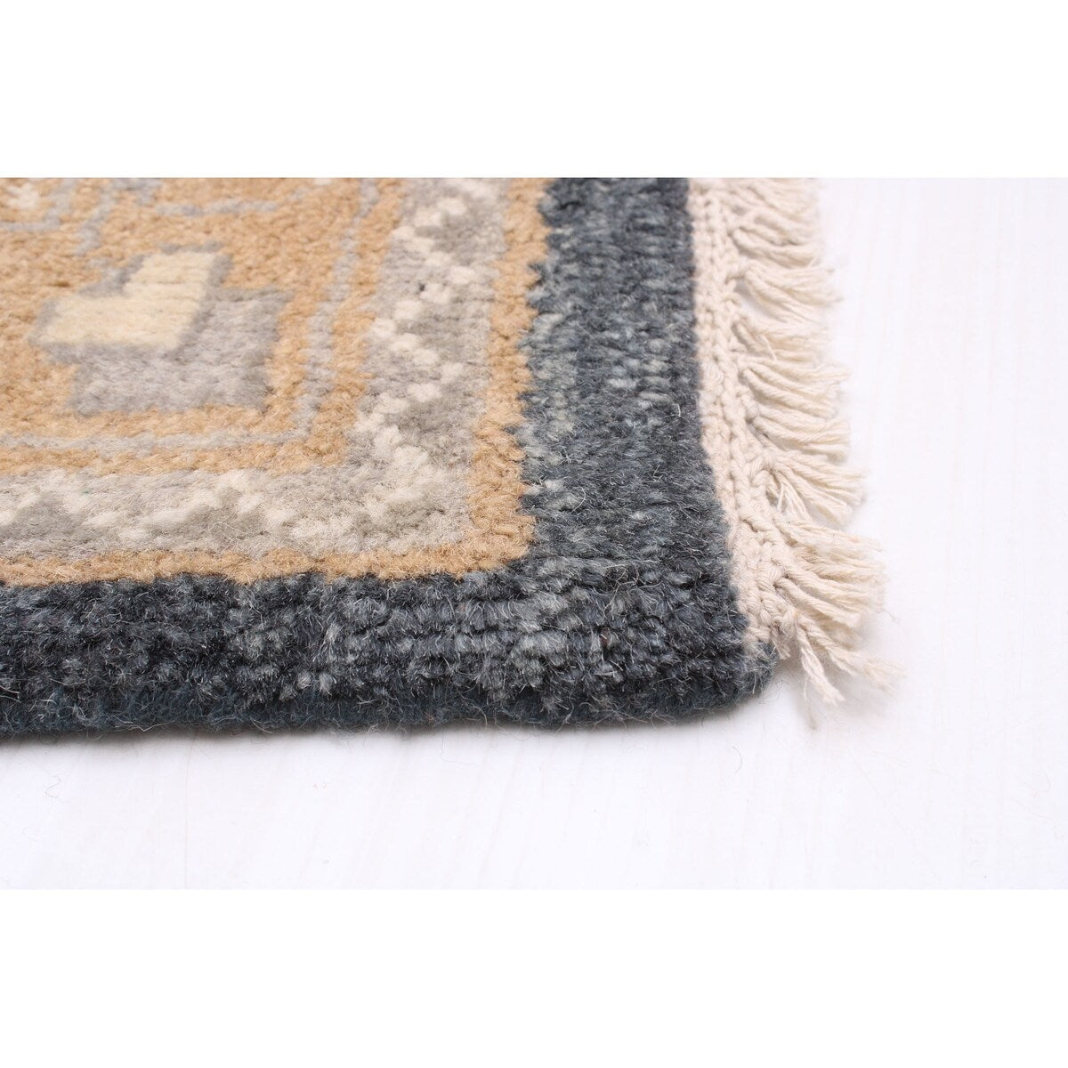 ECARPETGALLERY Hand-knotted Royal Oushak Dark Grey Wool Rug - 9'4 x 11'9
