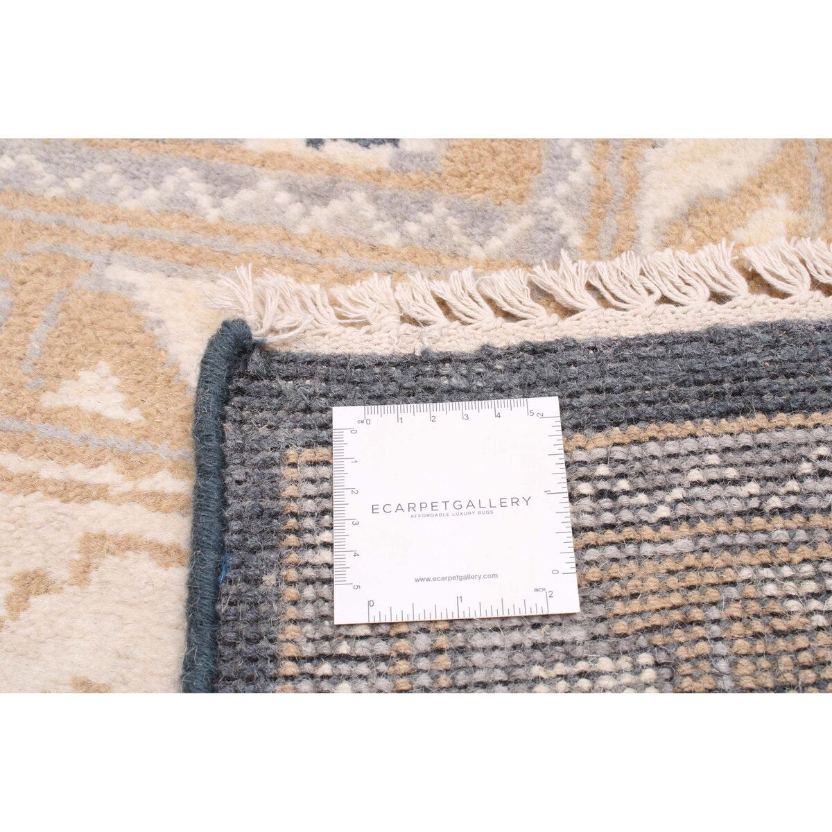 ECARPETGALLERY Hand-knotted Royal Oushak Dark Grey Wool Rug - 9'4 x 11'9